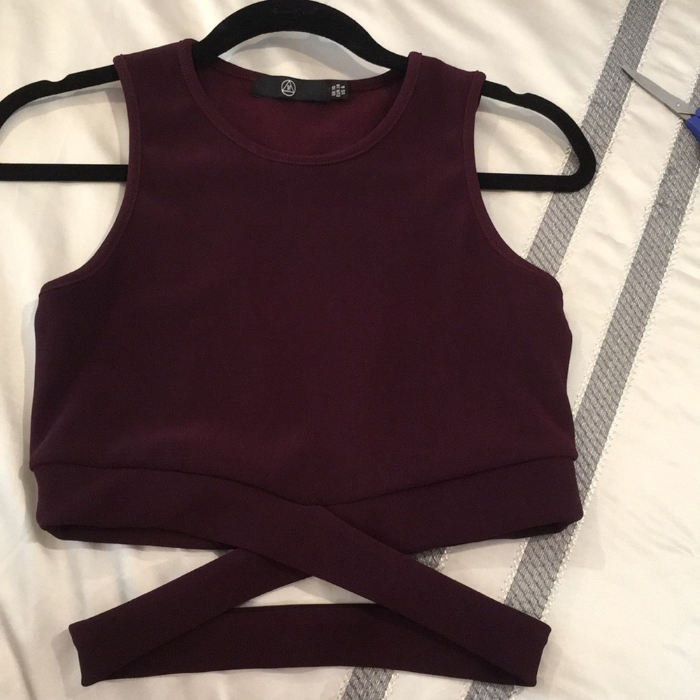 Misguided Maroon Cross Top - image 1